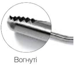 Лезо шейверне, вогнуте, 60град., стерильне, подвійне зазубрення, діам. 3мм